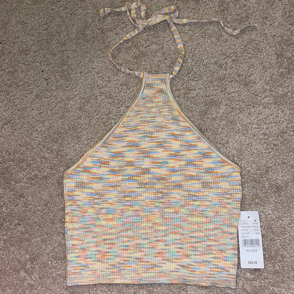 PacSun - Halter Crop Top with Tie in Multicolor